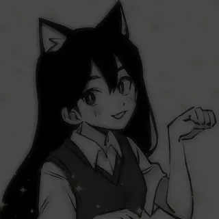 📓 Anime Mädchen, Katzenohren, Manga, Cartoon, Kawaii, Süß, Illustration telegram sticker