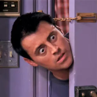 😳 Joey Tribbiani Friends joey, friends, regardant, série tv, drôle telegram sticker