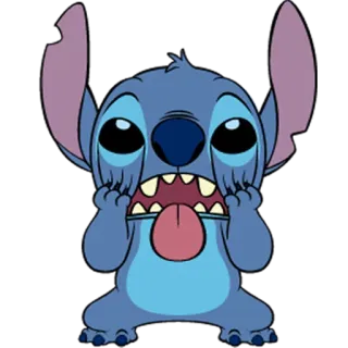 😛 Stitch Lilo & Stitch Cartoon, Blau, Alien, Disney, Süß, Lustig telegram sticker