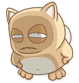 😑 cartoon, animal, cat, funny, meme telegram sticker