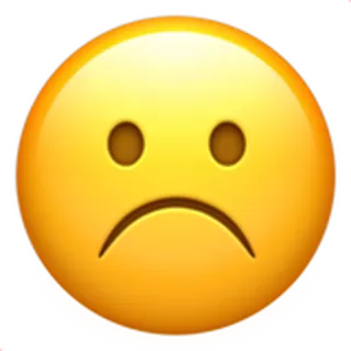 ☹ 이모티콘, 슬픈, 얼굴, 노란색 telegram sticker