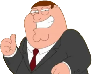 😀 Peter Griffin Family Guy 卡通, 搞笑, 彼得·格里芬, 恶搞之家, 赞 telegram sticker