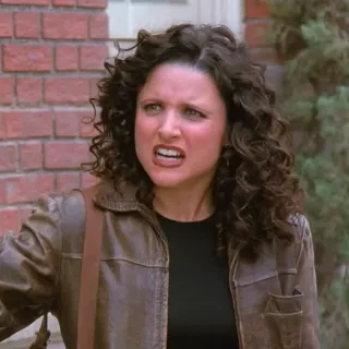 😡 Elaine Benes Seinfeld elaine, seinfeld, comedia, serie tv, personaje telegram sticker