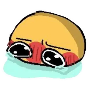 😢 表情符号, 哭泣, 悲伤, 含泪 telegram sticker