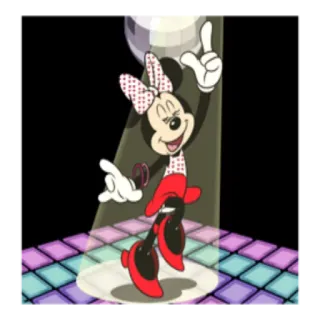 💃 Minnie Mouse Minnie Mouse, cartoon, dancing, disco whatsapp sticker