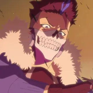 🔮 Anime, Villano, Cráneo, Monstruo, Máscara, Piel, Malvado telegram sticker