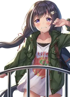 😭 LIFE IS GAME anime, girl, kawaii, game, cartoon, cute telegram sticker