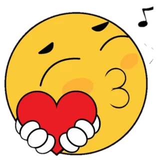 😘 Эмодзи, Любовь, Сердце, Поцелуй, Привязанность, Мультфильм telegram sticker