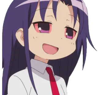 😏 Anime, Cartone animato, Ragazza, Carina, Sorriso, Felice telegram sticker