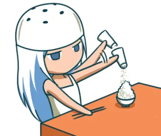 🥢 sel, nourriture, cuisine, anime, manga, mignon whatsapp sticker