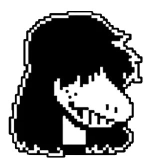 😜 Susie Deltarune pixel art, video game, monster, purple, deltarune telegram sticker