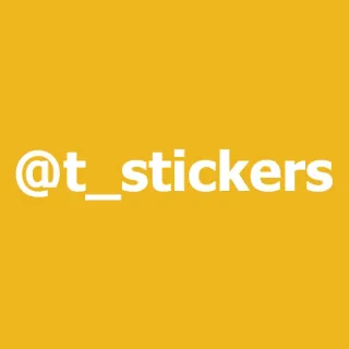 💛 @t_stickers adesivi, social media, username telegram sticker