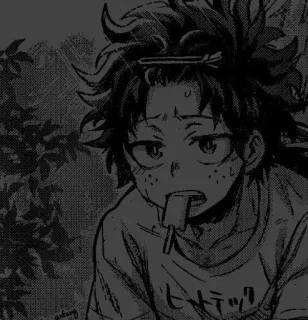 🌟 Izuku Midoriya My Hero Academia ヒックリ Anime, Manga, Deku, Izuku Midoriya, My Hero Academia, Sticker telegram sticker