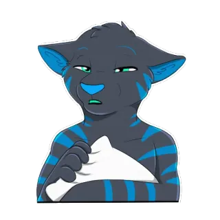 💤 고양이, 퍼리, 만화, 앤쓰로, 의인화, 동물, 캐릭터, 스티커 whatsapp sticker