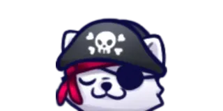 🏴‍☠️ mèo, cướp biển, đầu lâu, hoạt hình telegram sticker