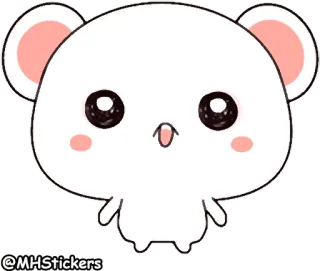 😲 귀여운, 동물, 스티커, 카와이, 만화, 흰곰, 움짤 telegram sticker
