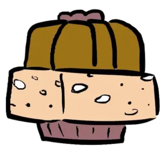 🍔 sobremesa, cupcake, doce, comida, desenho animado, guloseima, bolos whatsapp sticker