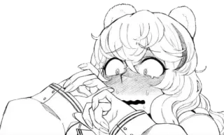 😳 动漫, 漫画, 表情, 震惊, 可爱, 熊 telegram sticker