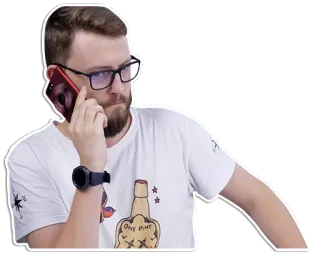 📱 ONE PINT Mann, redend, Pint, Aufkleber whatsapp sticker