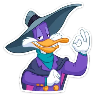 👌 Darkwing Duck Darkwing Duck, cartoon, duck, okay gesture telegram sticker