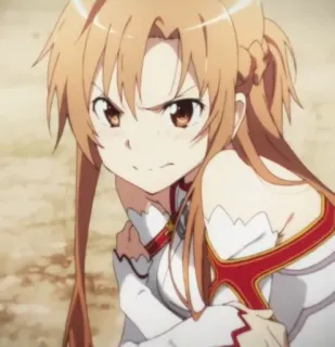 😾 Asuna Yuuki Sword Art Online Anime, Sword Art Online, Asuna, Yuuki Asuna, Postać, Kobieta, Anime Girl telegram sticker