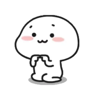 😗 carino, cartone animato, kawaii, blob, personaggio, adorabile telegram sticker