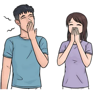 🥱 하품, 피곤한, 지루한, 졸린, 만화, 일러스트 telegram sticker