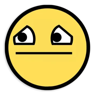 😟 Meme, Faccia, Neutro, Giallo telegram sticker