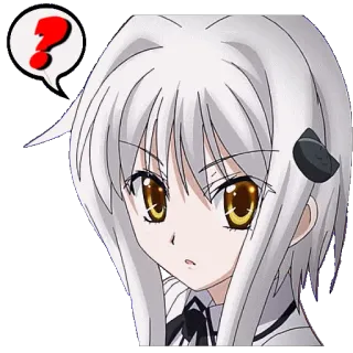❓ anime, question mark, confused, woman, sticker telegram sticker