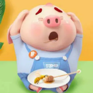 🐷 돼지, 만화, 꿀, 귀여운, 스티커 telegram sticker