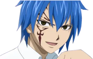 😏 Jellal Fernandes Fairy Tail Anime, Jellal, Fairy Tail, Mago, Personagem, cabelo azul telegram sticker