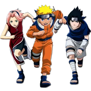 😠 Naruto アニメ, 漫画, キャラクター, ナルト, サクラ, サスケ telegram sticker