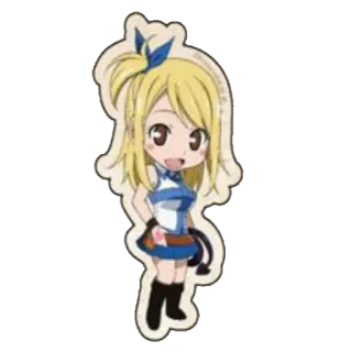 😃 Lucy Heartfilia Fairy Tail Anime, Dễ thương, Cô gái, Hoạt hình, Sticker telegram sticker