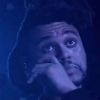 🥲 The Weeknd singer, musician, artist, sad, portrait telegram sticker