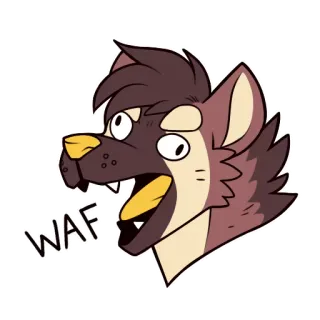 🗣 WAF perro, animal, lindo, gracioso, guau telegram sticker