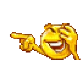 🤣 biểu tượng cảm xúc, cười, chỉ tay, mặt whatsapp sticker