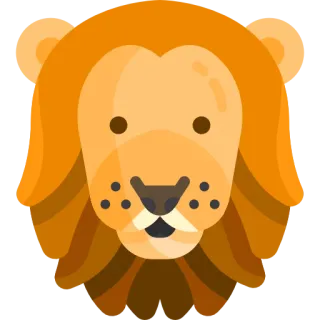 ♌️ león, animal, gato, mamífero, fauna, zoo, rey telegram sticker