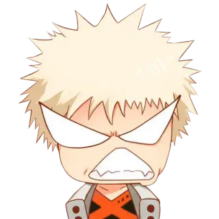 😡 Katsuki Bakugo My Hero Academia Anime, Boos, Held, Explosie, Manga telegram sticker