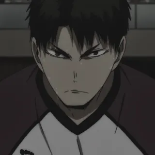 🌟 Wakatoshi Ushijima Haikyuu!! ไฮคิว!!, อนิเมะ, วอลเลย์บอล, อุชิจิมะ, อุชิจิมะ วากะโทชิ, นักกีฬา telegram sticker