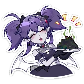 😄 anime, vampire, elf, gothic, cute, cartoon telegram sticker