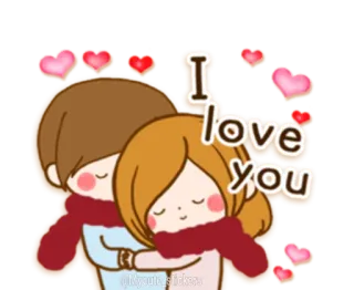 👩‍❤️‍👨 I love you любовь, романтика, милый, сердечки, пара, нежность telegram sticker