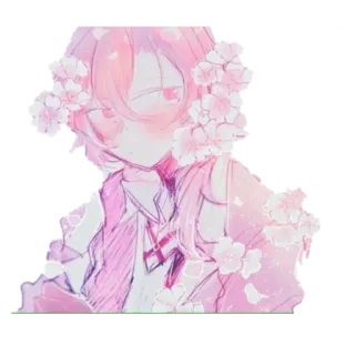 ☺️ Anime, Personnage, Rose, Sakura, Fleurs telegram sticker