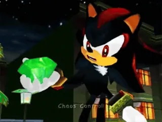 💎 Shadow the Hedgehog Chaos Control video game, hedgehog, shadow, chaos emerald, sonic telegram sticker