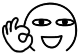 👌 Emoji, Ok, Gerakan, Putih, Lingkaran, Setuju telegram sticker