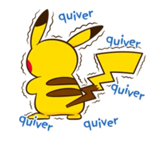 😰 Pikachu quiver pikachu, pokemon, kołczan, żółty, ogon, anime, kreskówka telegram sticker