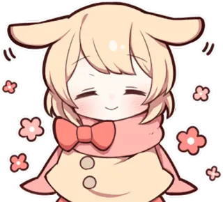 😊 动漫, 可爱, 卡哇伊, 卡通, 角色, 花朵 telegram sticker