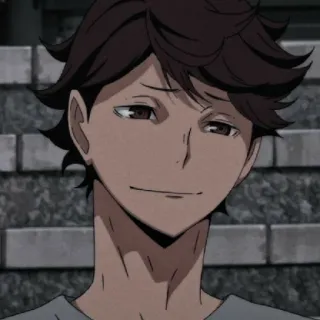 🦉 Oikawa Tooru Haikyuu!! Аниме, Haikyuu, Ойкава, Тоору, Ойкава Тоору, Связующий, Аоба Джосай telegram sticker