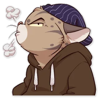 😤 chat, animal, dessin animé, sticker, félin, mignon, en colère telegram sticker