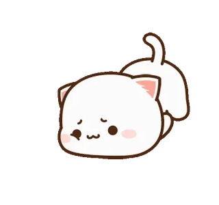 😞 chat, mignon, dessin animé, animal, animal de compagnie, joueur telegram sticker