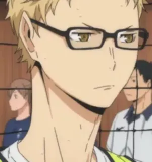 ✨ Kei Tsukishima Haikyu!! anime, haikyu, kei tsukishima, tsukishima, volleyball telegram sticker